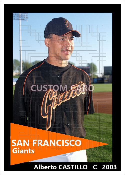 Alberto Castillo - 2003 San Francisco Giants - choose a size & style