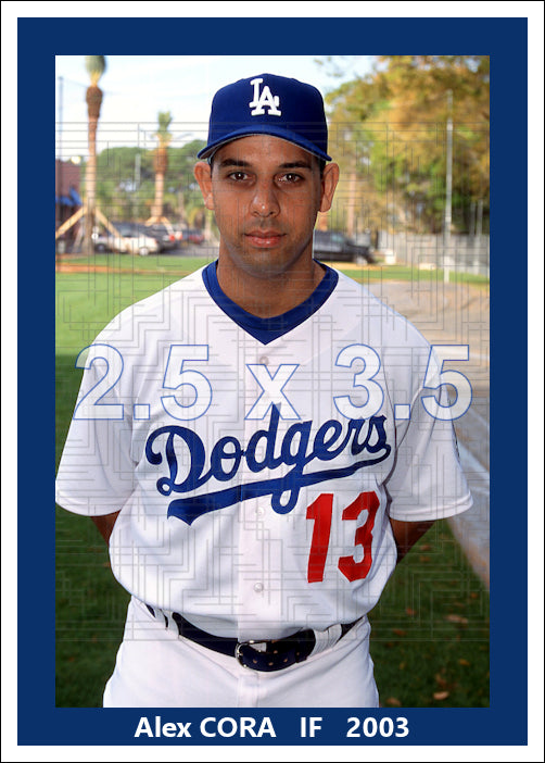 Alex Cora - 2003 Los Angeles Dodgers - choose a size & style