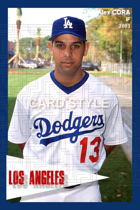 Alex Cora - 2003 Los Angeles Dodgers - choose a size & style