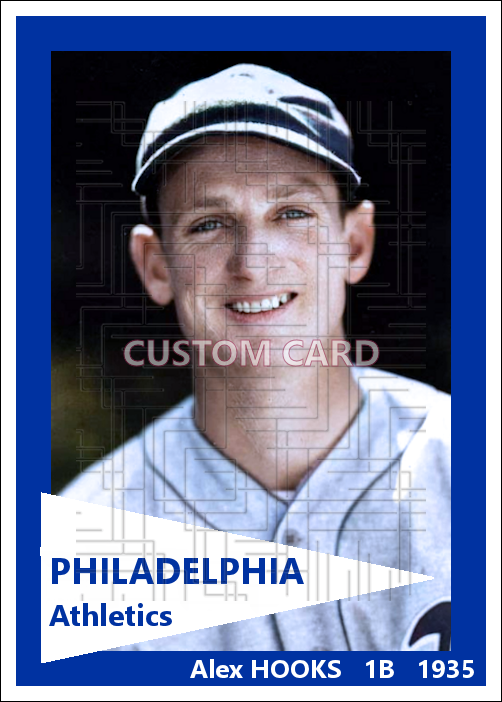 Alex Hooks - 1935 Philadelphia Athletics - choose a size & style