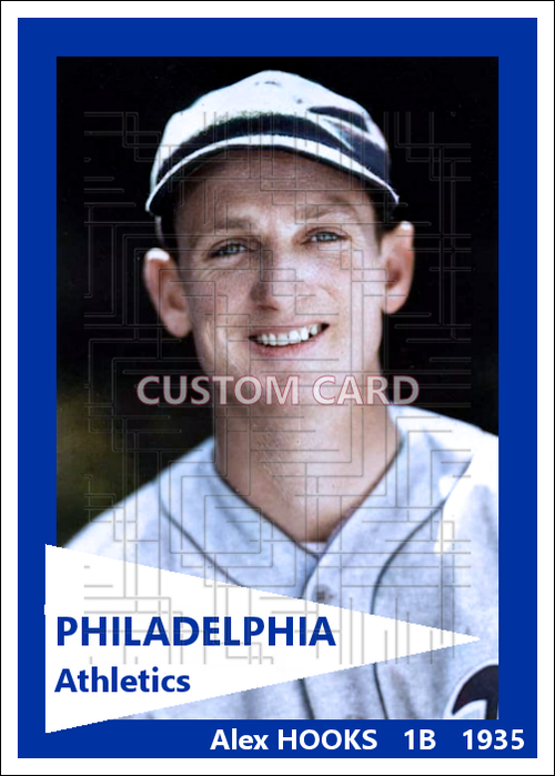 Alex Hooks - 1935 Philadelphia Athletics - choose a size & style