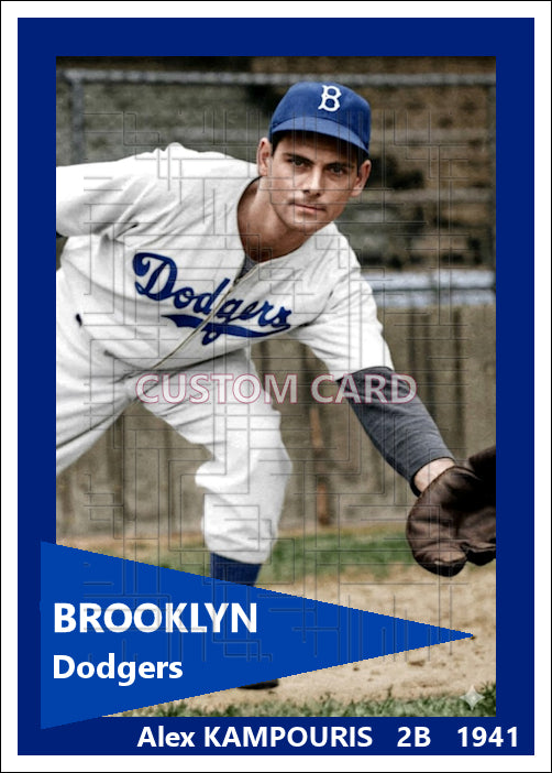 Alex Kampouris - 1941 Brooklyn Dodgers - choose a size & style