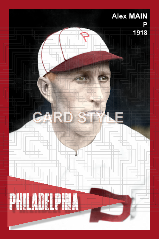 Alex Main - 1918 Philadelphia Phillies - choose a size & style