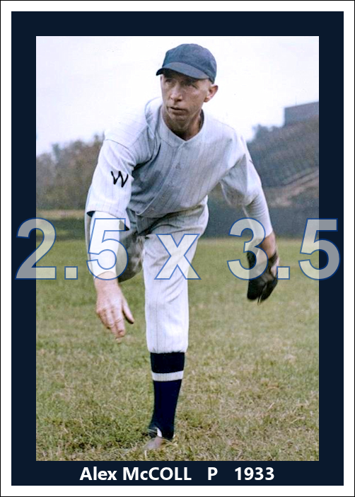 Alex McColl - 1933 Washington Senators - choose a size & style