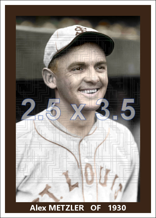 Alex Metzler - 1930 St. Louis Browns - choose a size & style
