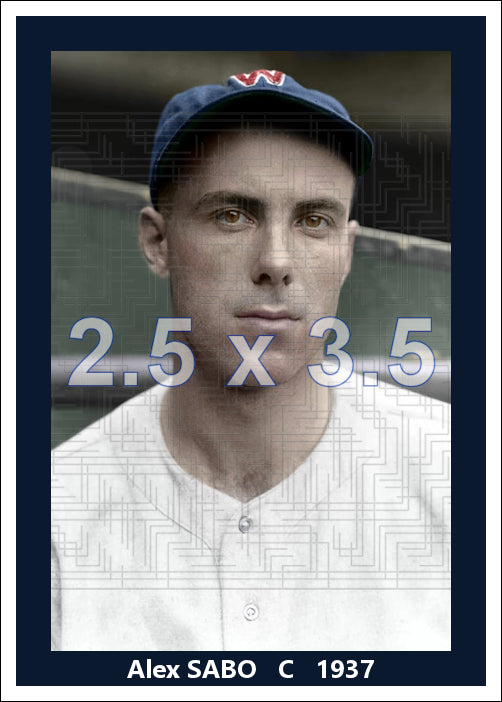 Alex Sabo - 1937 Washington Senators - choose a size & style
