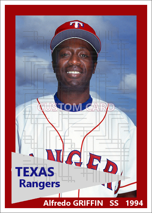 Alfredo Griffin - 1994 Texas Rangers - choose a size & style