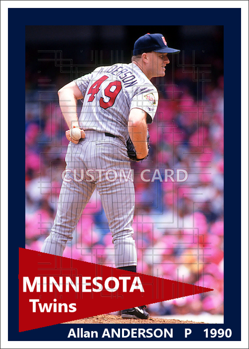 Allan Anderson - 1990 Minnesota Twins - choose a size & style