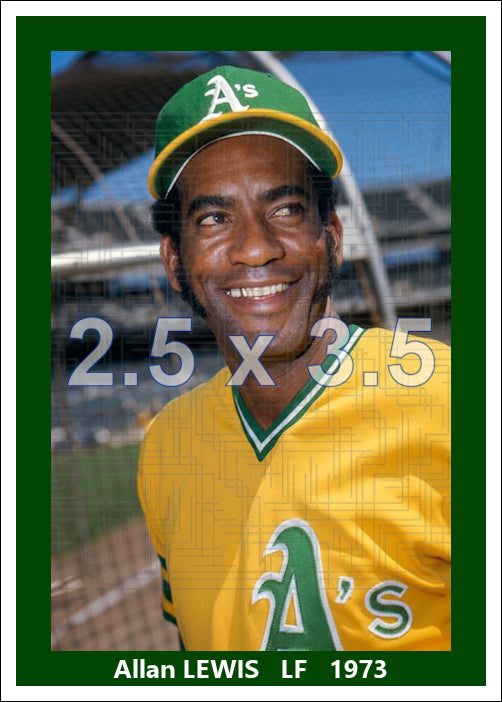 Allan Lewis - 1973 Oakland Athletics - choose a size & style