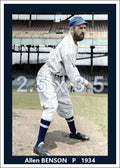 Allen Benson - 1934 Washington Senators - choose a size & style