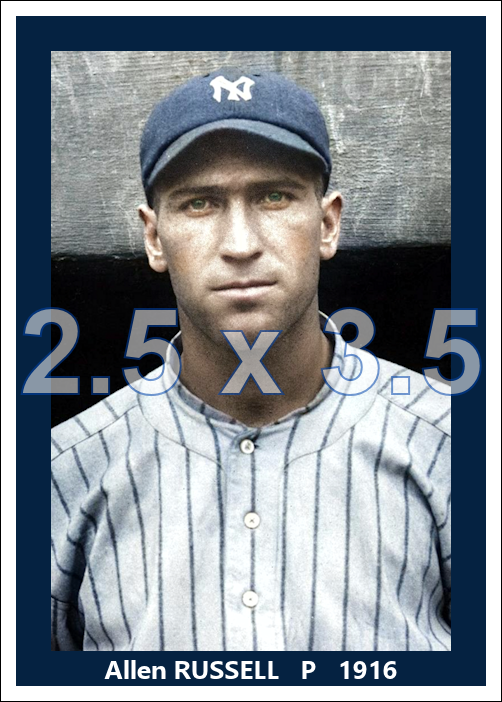 Allen Russell - 1916 New York Yankees - choose a size & style