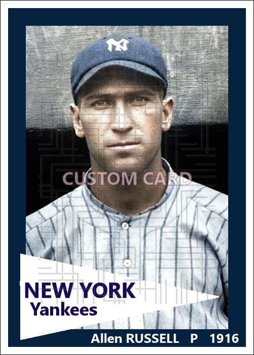 Allen Russell - 1916 New York Yankees - choose a size & style