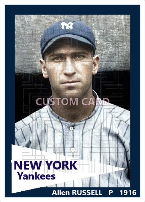 Allen Russell - 1916 New York Yankees - choose a size & style