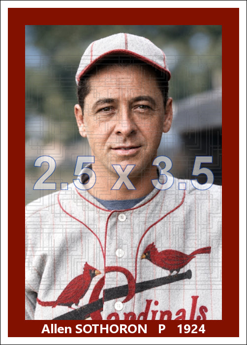 Allen Sothoron - 1924 St. Louis Cardinals - choose a size & style