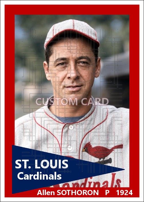 Allen Sothoron - 1924 St. Louis Cardinals - choose a size & style
