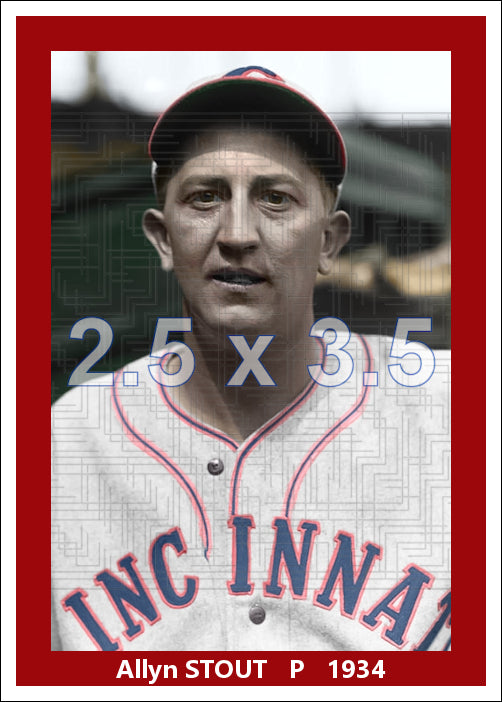 Allyn Stout - 1934 Cincinnati Reds - choose a size & style
