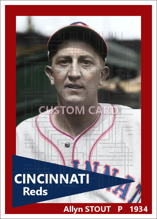 Allyn Stout - 1934 Cincinnati Reds - choose a size & style