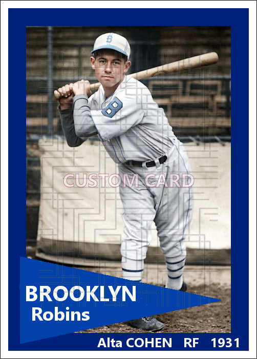 Alta Cohen - 1931 Brooklyn Robins - choose a size & style