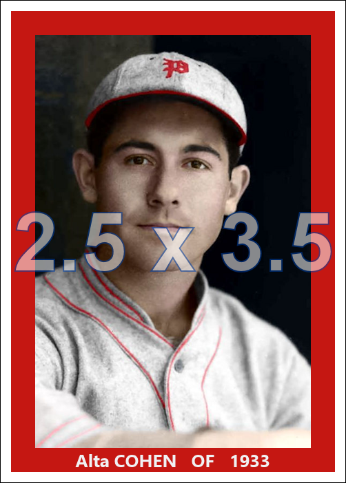 Alta Cohen - 1933 Philadelphia Phillies - choose a size & style