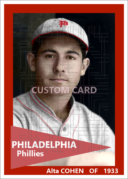 Alta Cohen - 1933 Philadelphia Phillies - choose a size & style