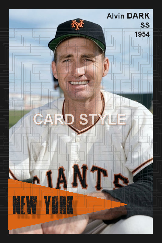 Alvin Dark - 1954 New York Giants - choose a size & style