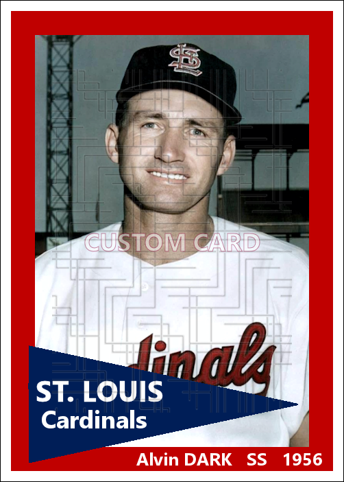 Alvin Dark - 1956 St. Louis Cardinals - choose a size & style