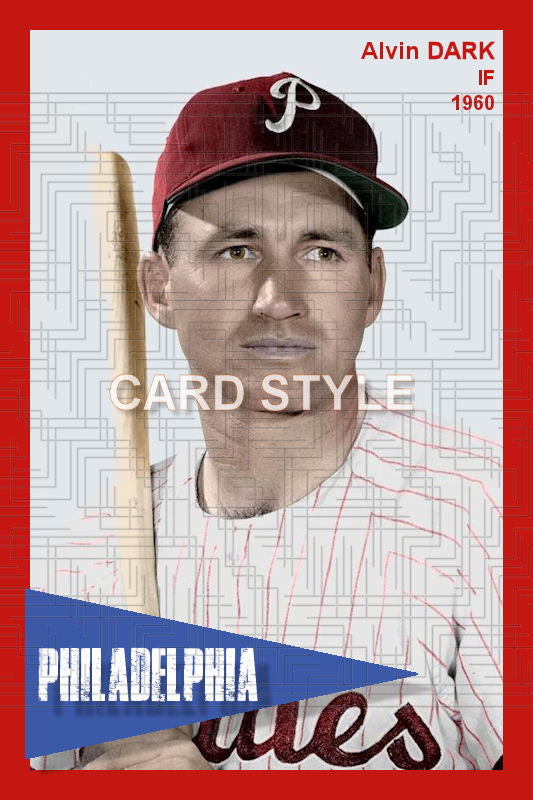 Alvin Dark - 1960 Philadelphia Phillies - choose a size & style