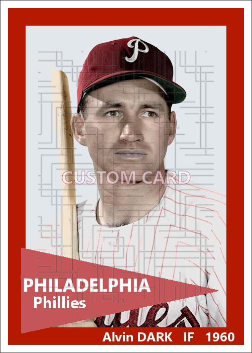 Alvin Dark - 1960 Philadelphia Phillies - choose a size & style
