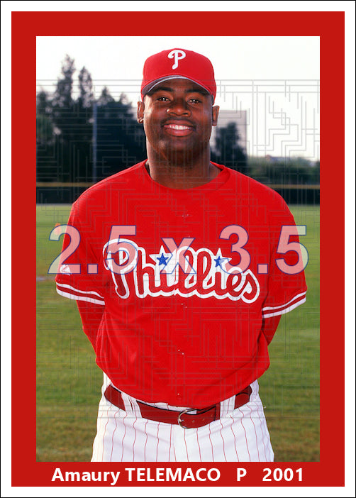 Amaury Telemaco - 2001 Philadelphia Phillies - choose a size & style