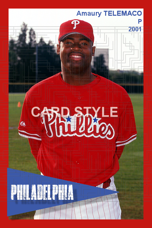 Amaury Telemaco - 2001 Philadelphia Phillies - choose a size & style