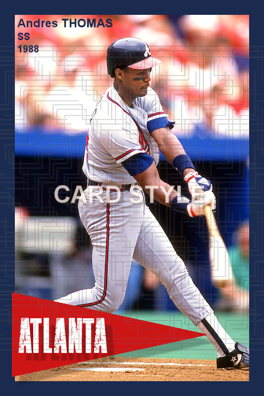 Andres Thomas - 1988 Atlanta Braves - choose a size & style