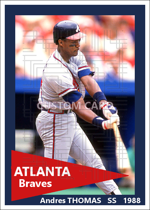 Andres Thomas - 1988 Atlanta Braves - choose a size & style