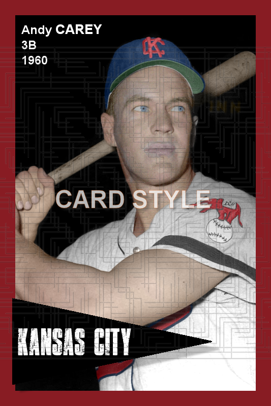 Andy Carey - 1960 Kansas City Athletics - choose a size & style