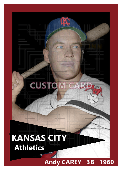 Andy Carey - 1960 Kansas City Athletics - choose a size & style