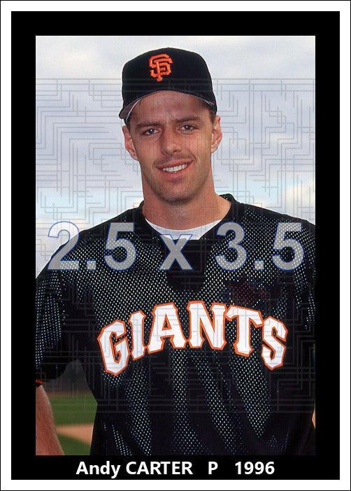 Andy Carter - 1996 San Francisco Giants - choose a size & style
