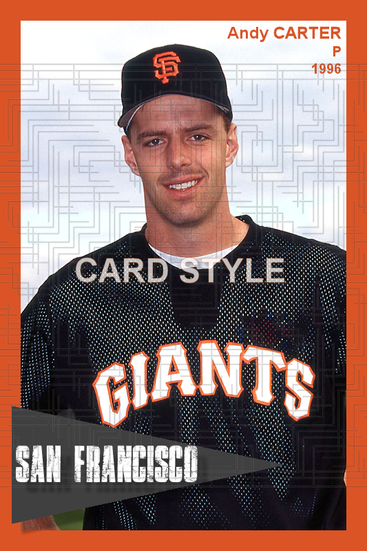 Andy Carter - 1996 San Francisco Giants - choose a size & style