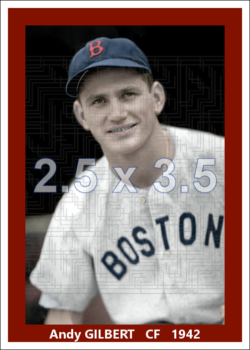 Andy Gilbert - 1942 Boston Red Sox - choose a size & style