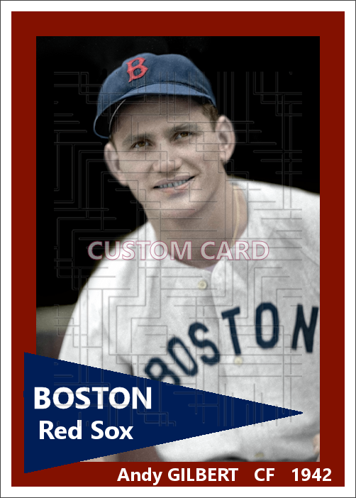 Andy Gilbert - 1942 Boston Red Sox - choose a size & style