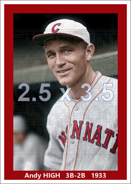 Andy High - 1933 Cincinnati Reds - choose a size & style