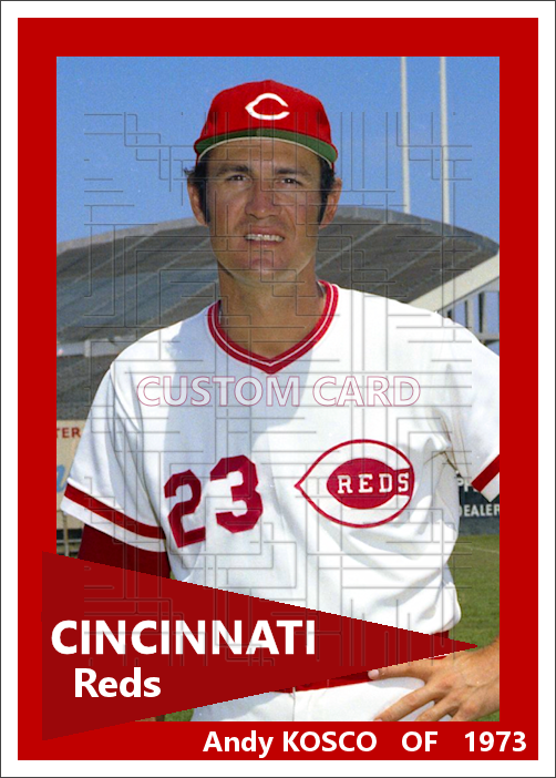 Andy Kosco - 1973 Cincinnati Reds - choose a size & style