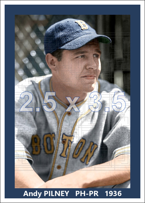 Andy Pilney - 1936 Boston Bees - choose a size & style