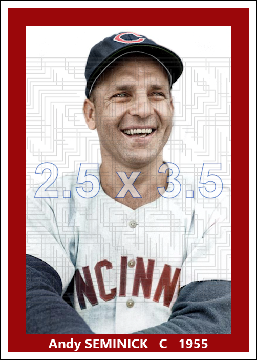 Andy Seminick - 1955 Cincinnati Reds - choose a size & style