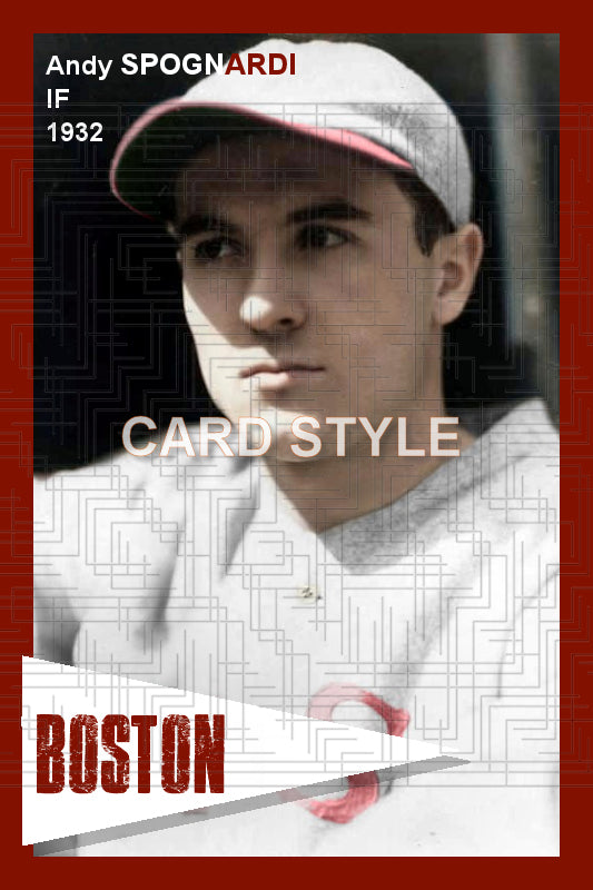 Andy Spognardi - 1932 Boston Red Sox - choose a size & style