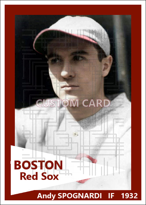 Andy Spognardi - 1932 Boston Red Sox - choose a size & style