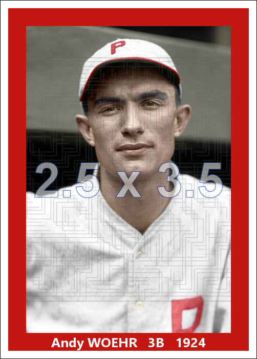 Andy Woehr - 1924 Philadelphia Phillies - choose a size & style