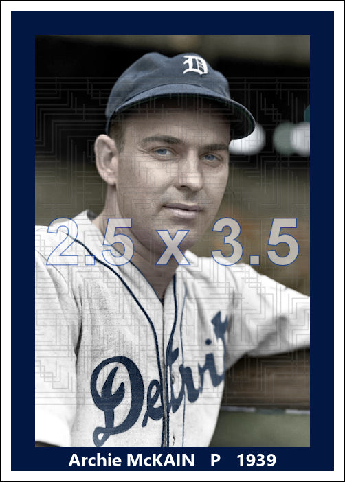 Archie McKain - 1939 Detroit Tigers - choose a size & style