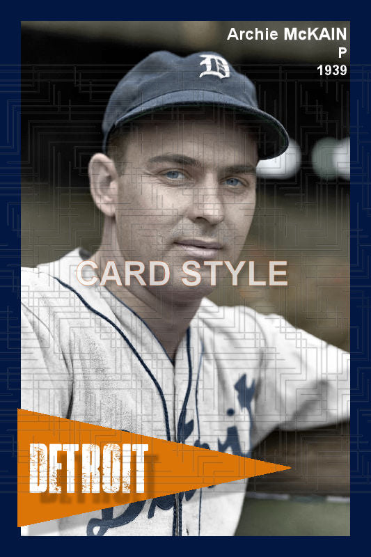 Archie McKain - 1939 Detroit Tigers - choose a size & style