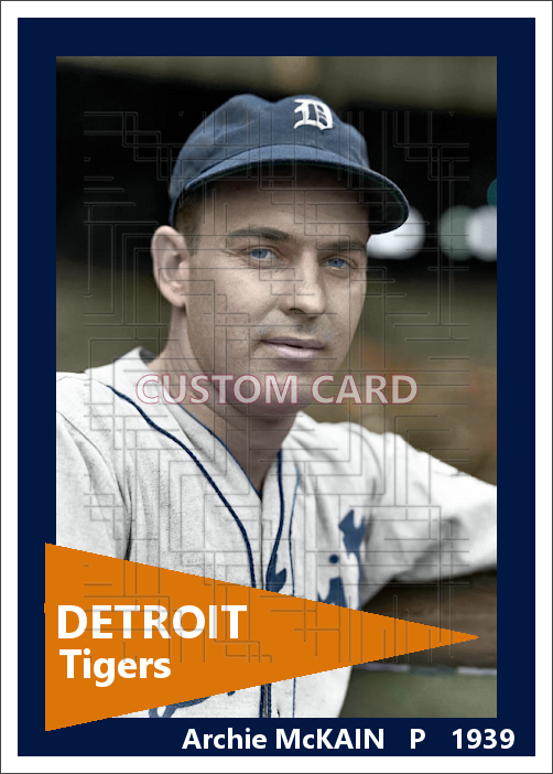 Archie McKain - 1939 Detroit Tigers - choose a size & style