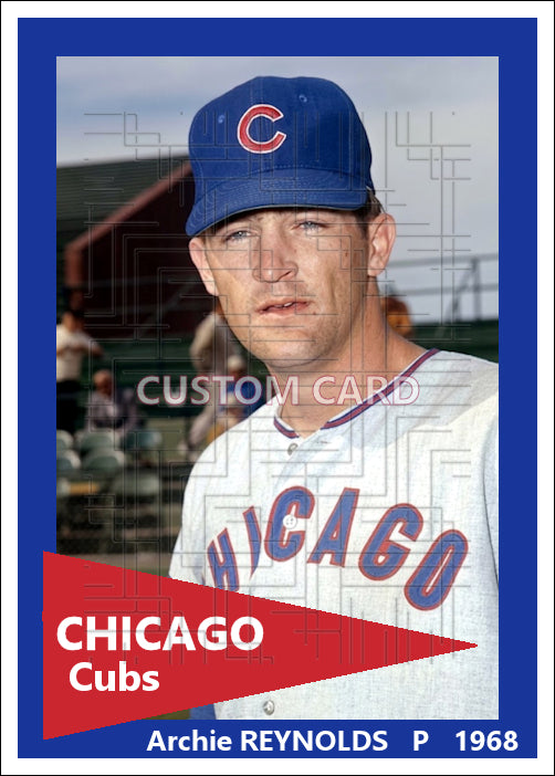 Archie Reynolds - 1968 Chicago Cubs - choose a size & style