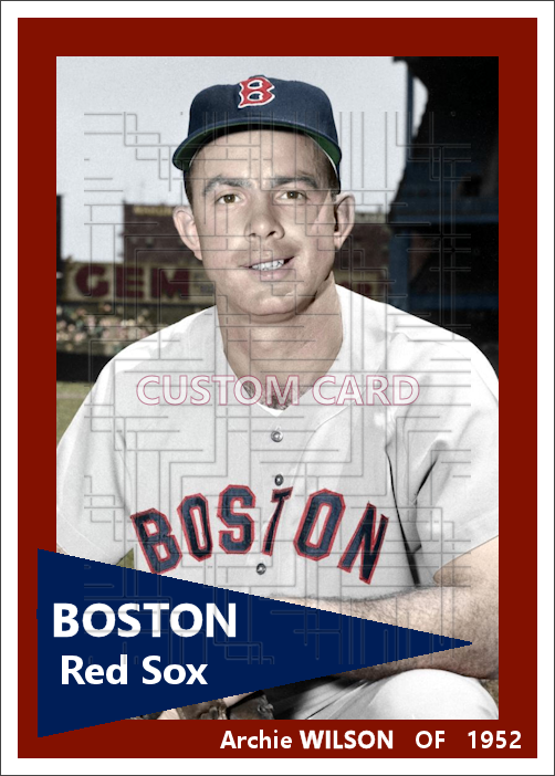 Archie Wilson - 1952 Boston Red Sox - choose a size & style
